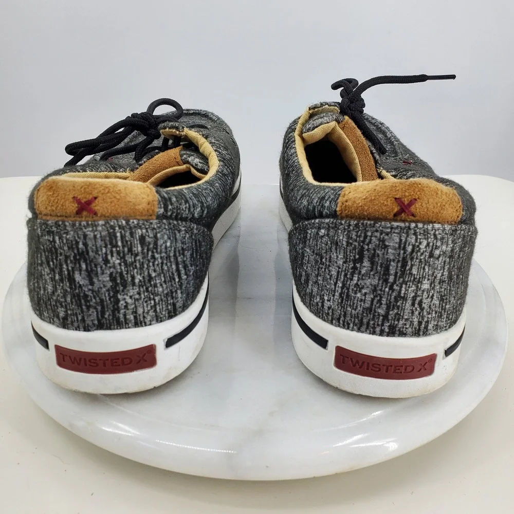 Twisted X Mens Kicks Grey Space Dye Textile Moc Toe Loafers Shoes 10M Western